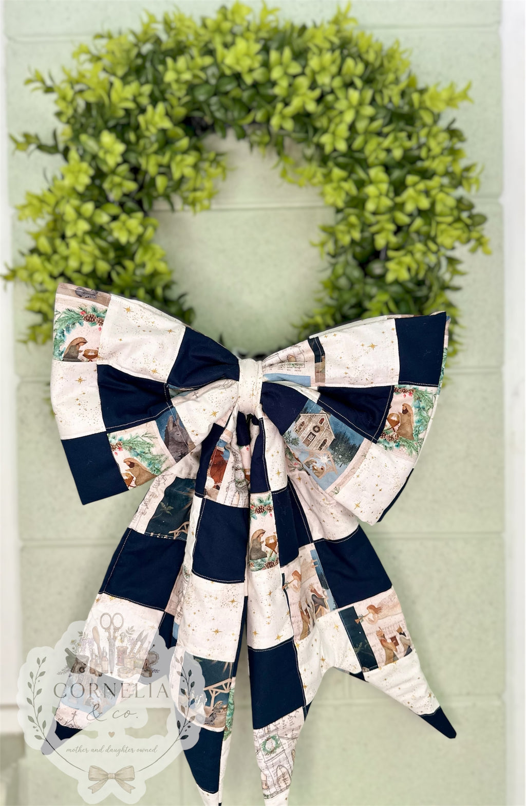 Holy Night Wreath Bow