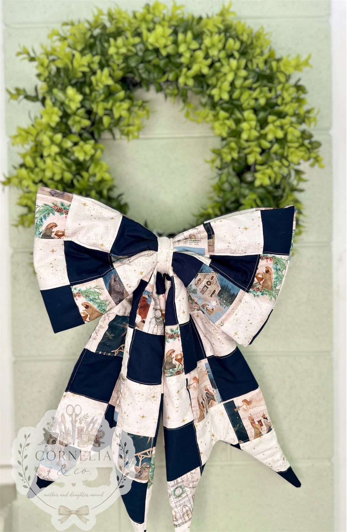 Holy Night Wreath Bow
