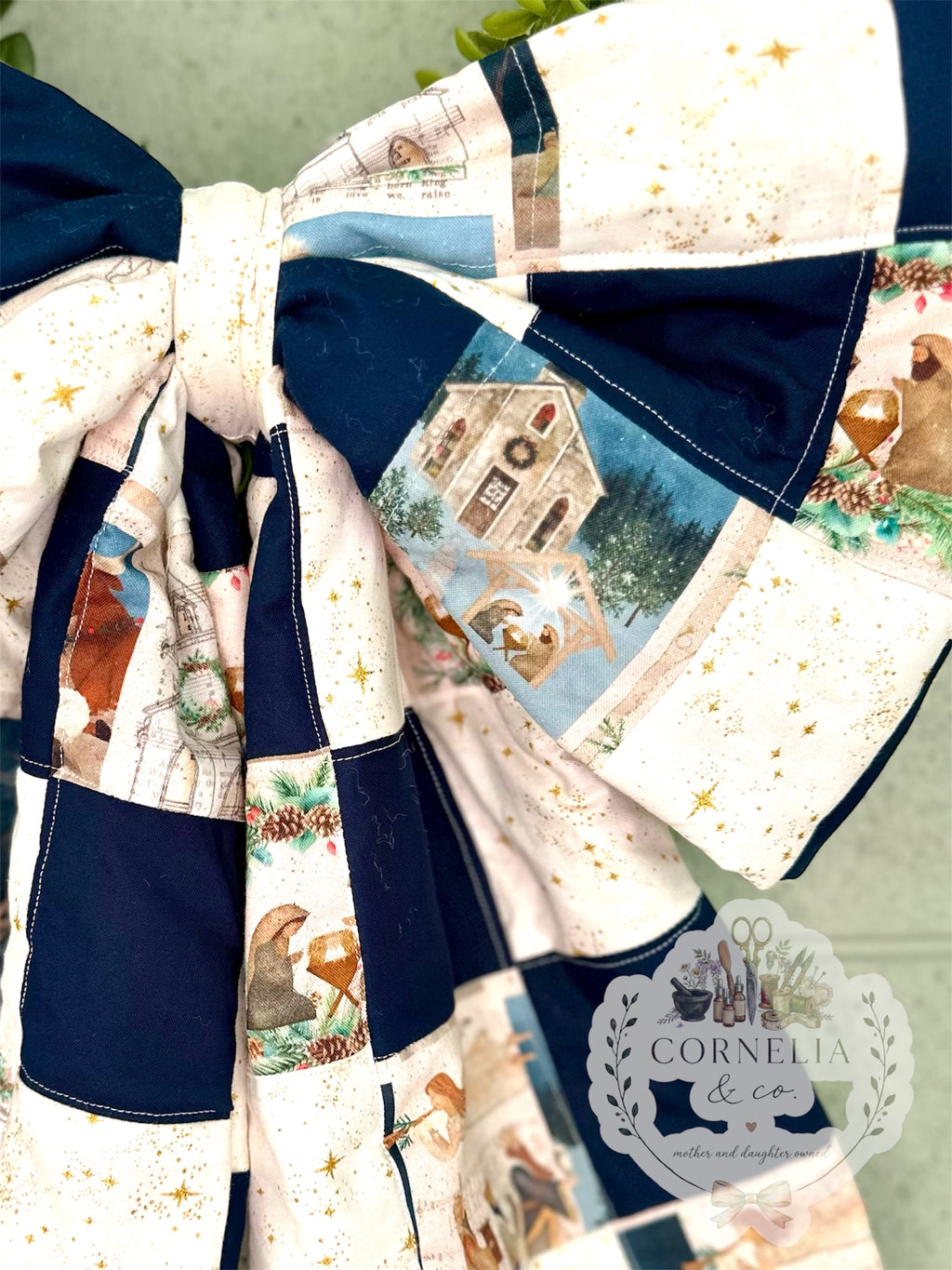 Holy Night Wreath Bow